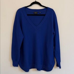 Cyrus Royal Blue V-Neck Sweater 1X